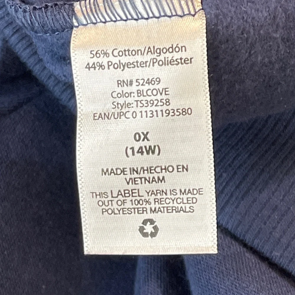 Terra & Sky WOMENS SIZE 0X 14W BLUE SWEAT  Pants PULL ON ELASTIC WAISTBAND